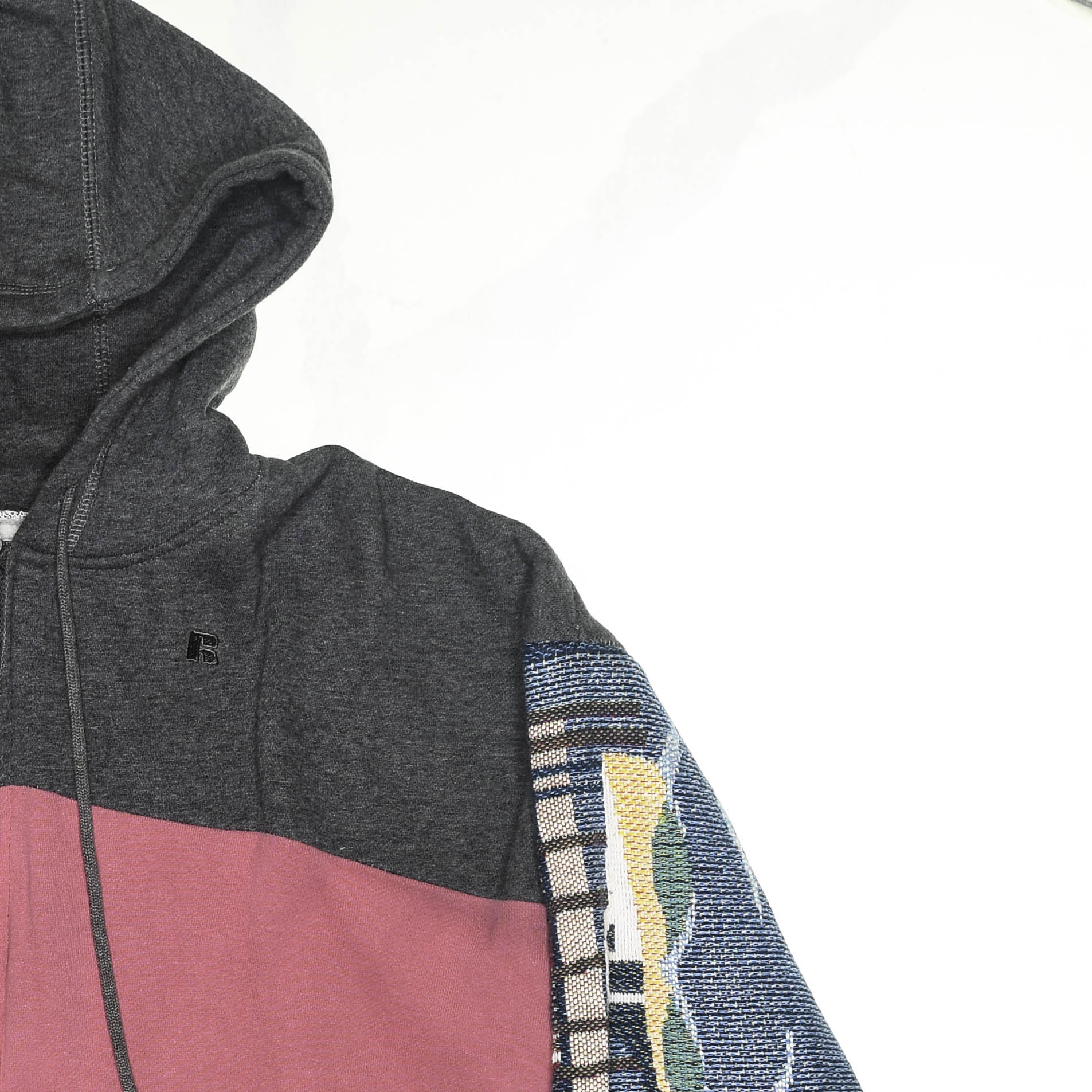 Lighthouse Patchwork Tapestry Zip Up Hoodie