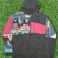 Forest & Seaside Lighthouse Patchwork Tapestry Zip Up Hoodie