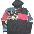 Forest & Seaside Lighthouse Patchwork Tapestry Zip Up Hoodie