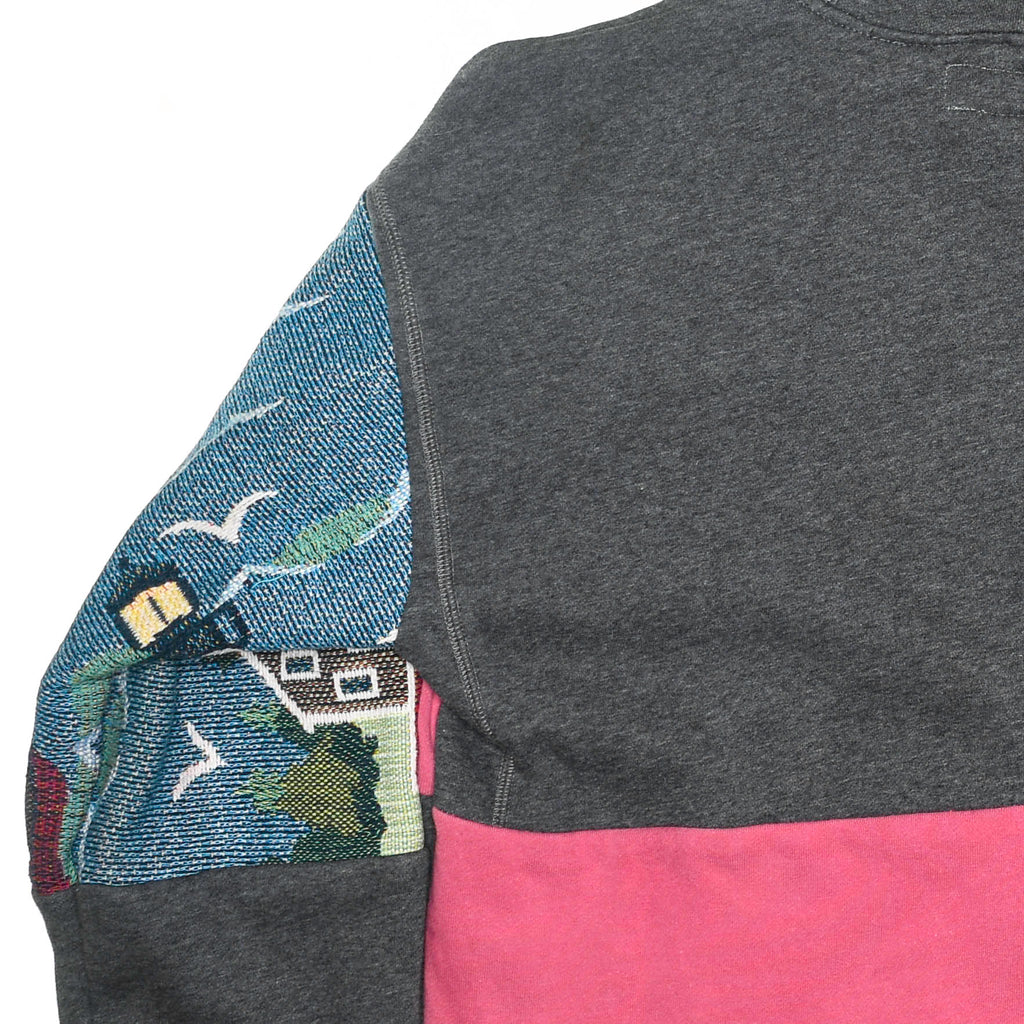 Lighthouse Patchwork Tapestry Zip Up Hoodie