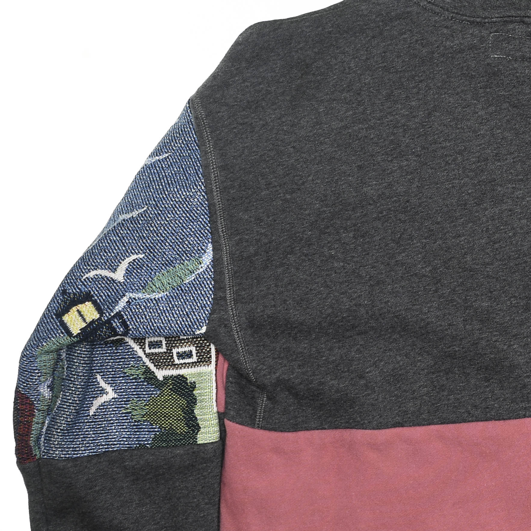 Lighthouse Patchwork Tapestry Zip Up Hoodie