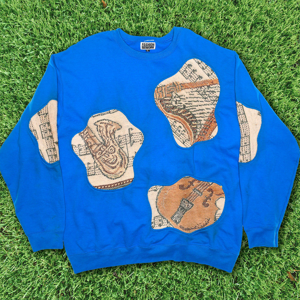 Musical Instruments Amoeba Tapestry Pullover