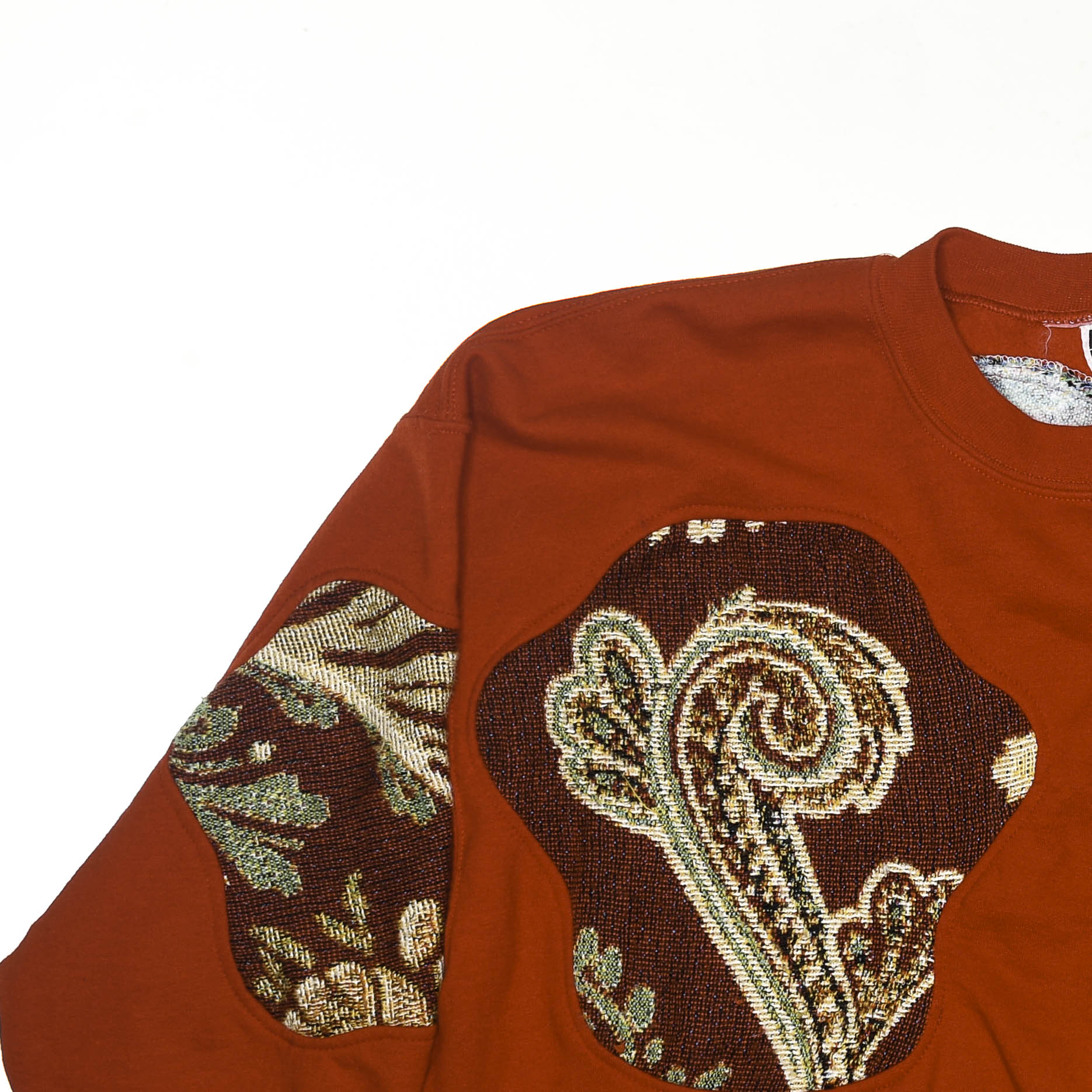 Red Paisley Amoeba Tapestry Pullover