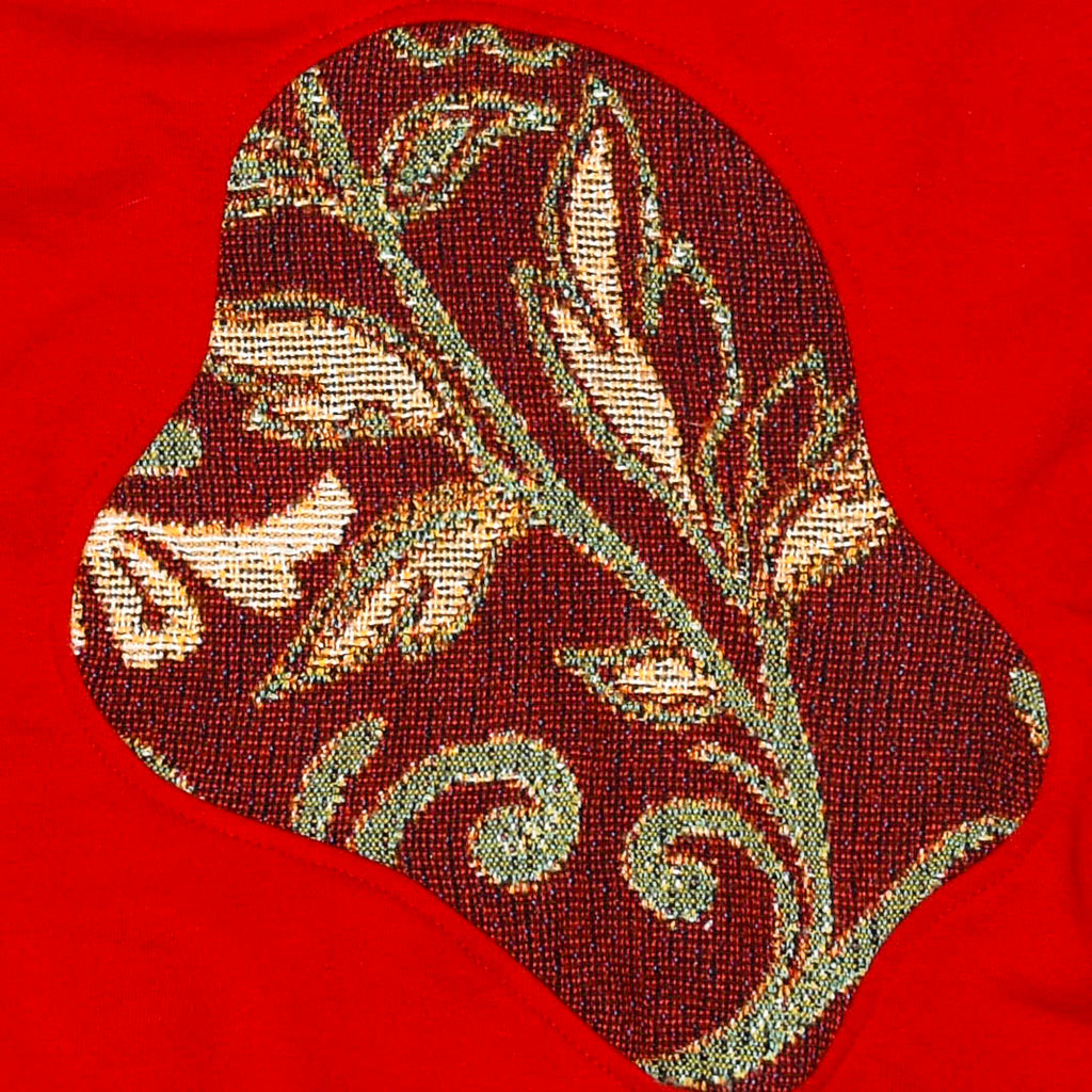 Red Paisley Amoeba Tapestry Pullover