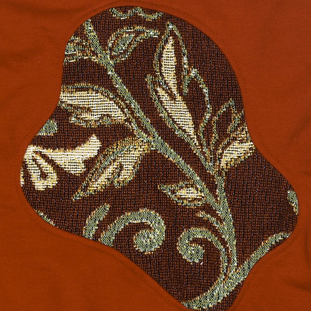 Red Paisley Amoeba Tapestry Pullover