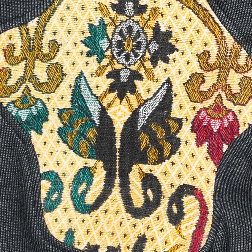 Ornate Paisley Appliqué Amoeba Tapestry Pullover