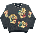 Ornate Paisley Appliqué Amoeba Tapestry Pullover
