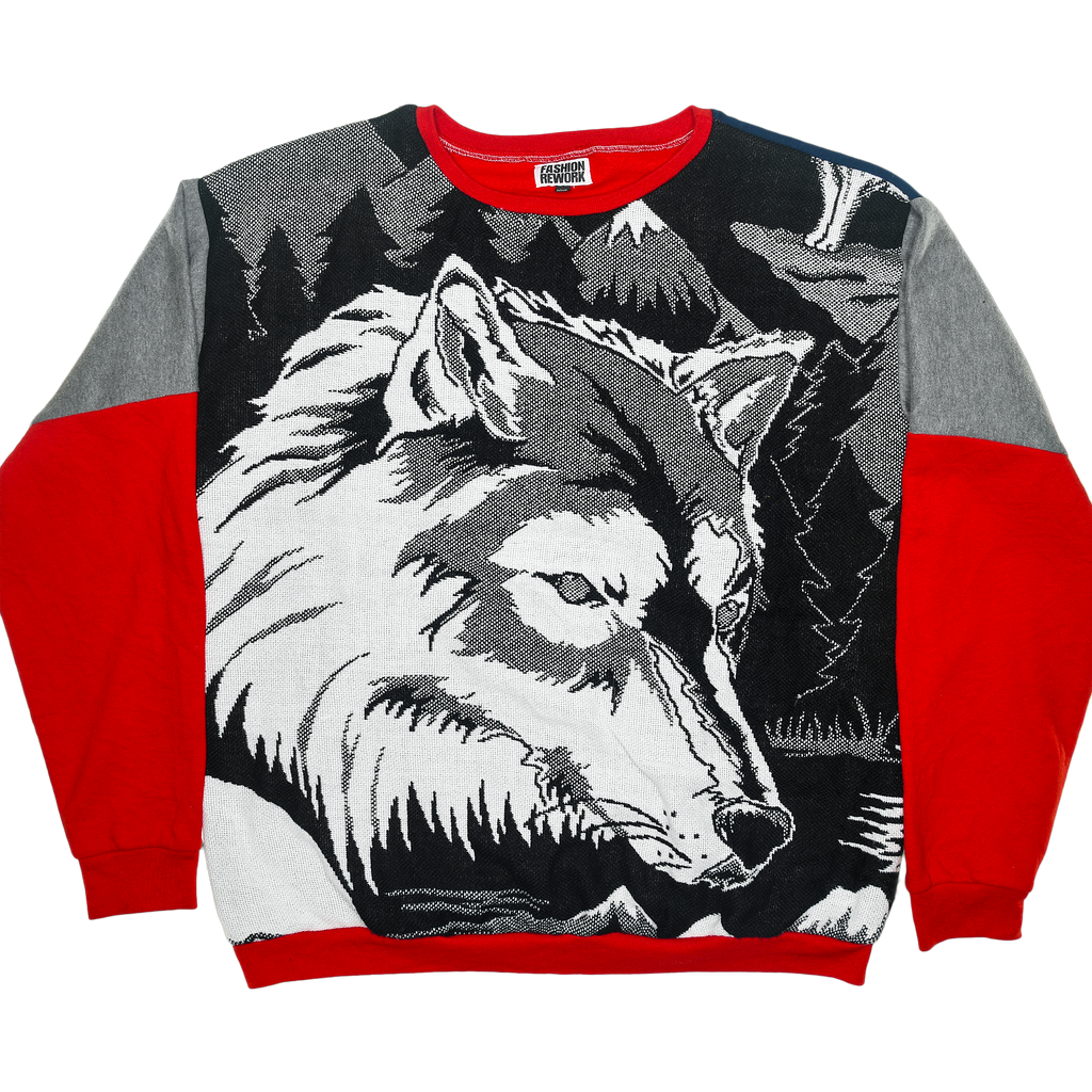 Lone Howl Tapestry Panel Pullover