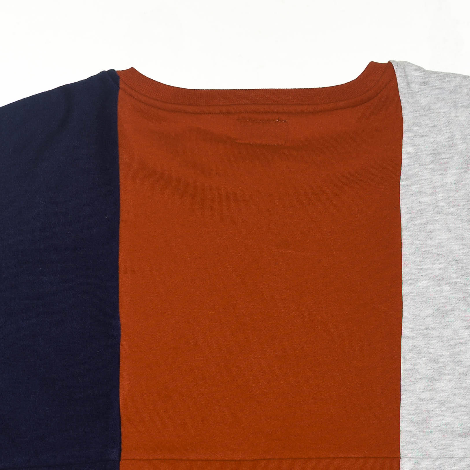 Lone Howl Tapestry Panel Pullover — Upcycled Wolf Artwear Sweatshirt in Red & Charcoal