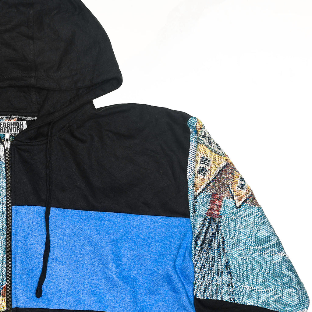 Disney "Up" Patchwork Tapestry Zip Up Hoodie