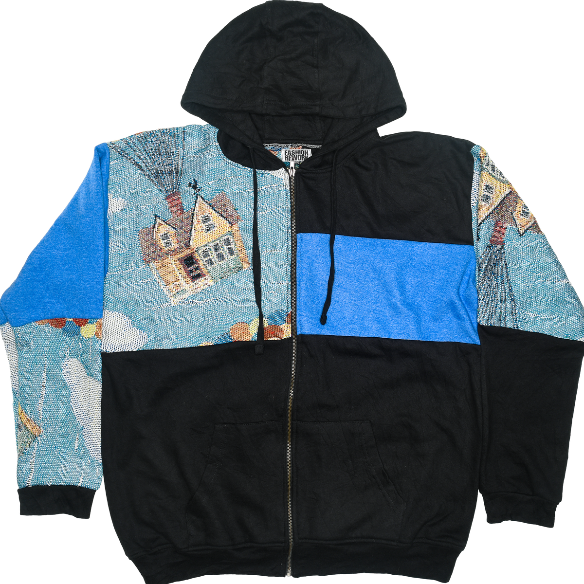 Disney "Up" Patchwork Tapestry Zip Up Hoodie