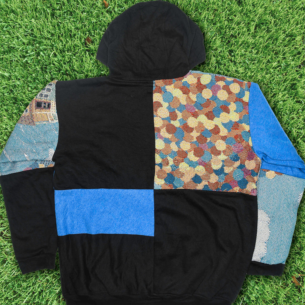 Disney "Up" Patchwork Tapestry Zip Up Hoodie