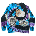 Galaxy Tie Dye Cat Amoeba Tapestry Pullover