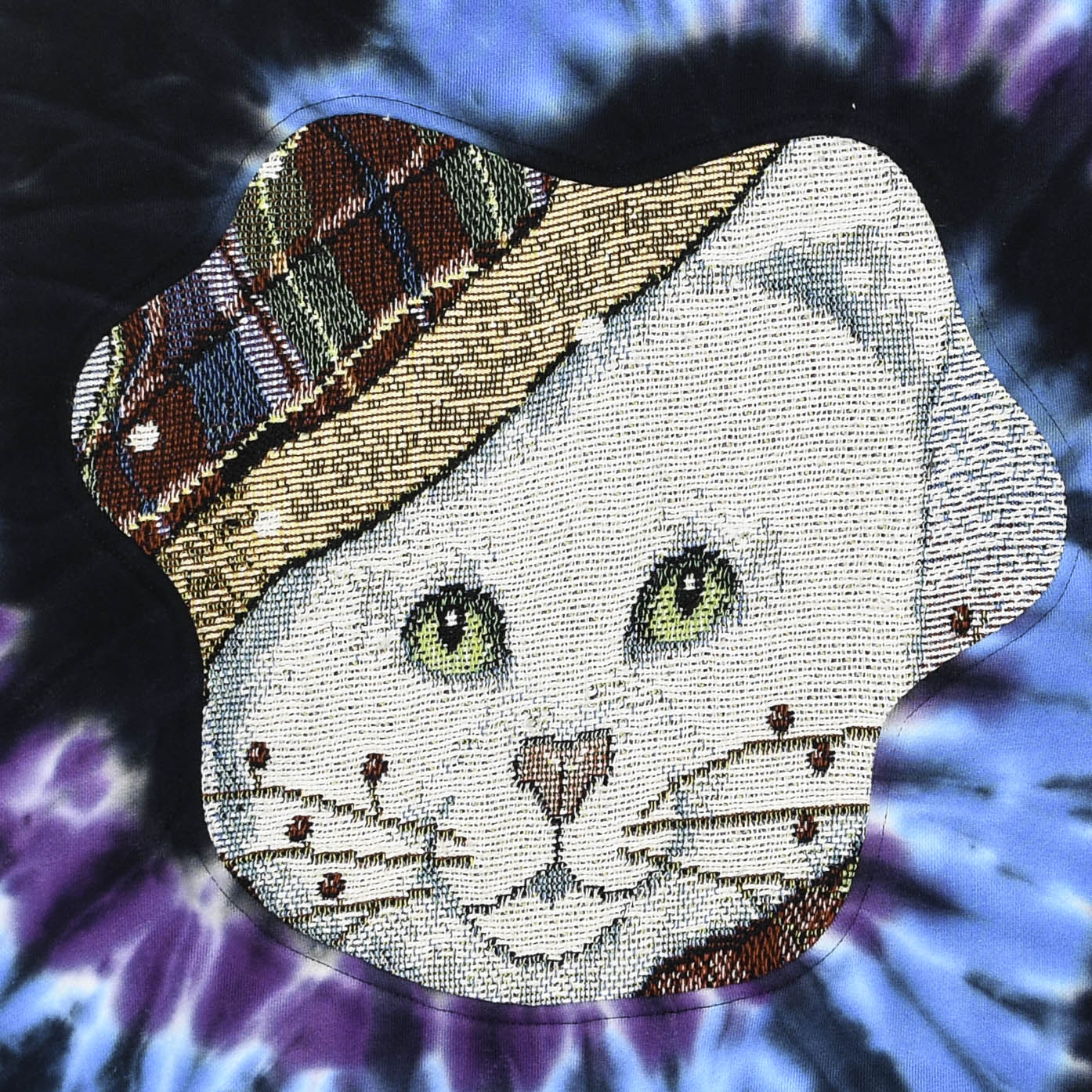 Galaxy Tie Dye Cat Amoeba Tapestry Pullover
