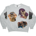 Gray Funny Cat Amoeba Tapestry Pullover
