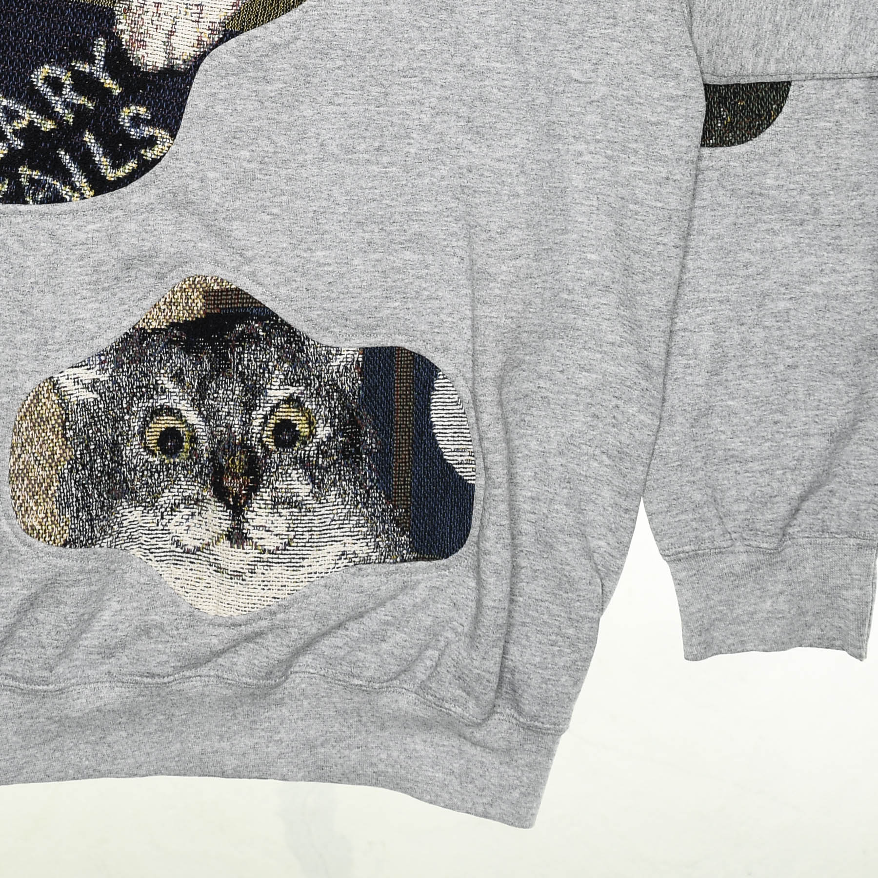 Gray Funny Cat Amoeba Tapestry Pullover