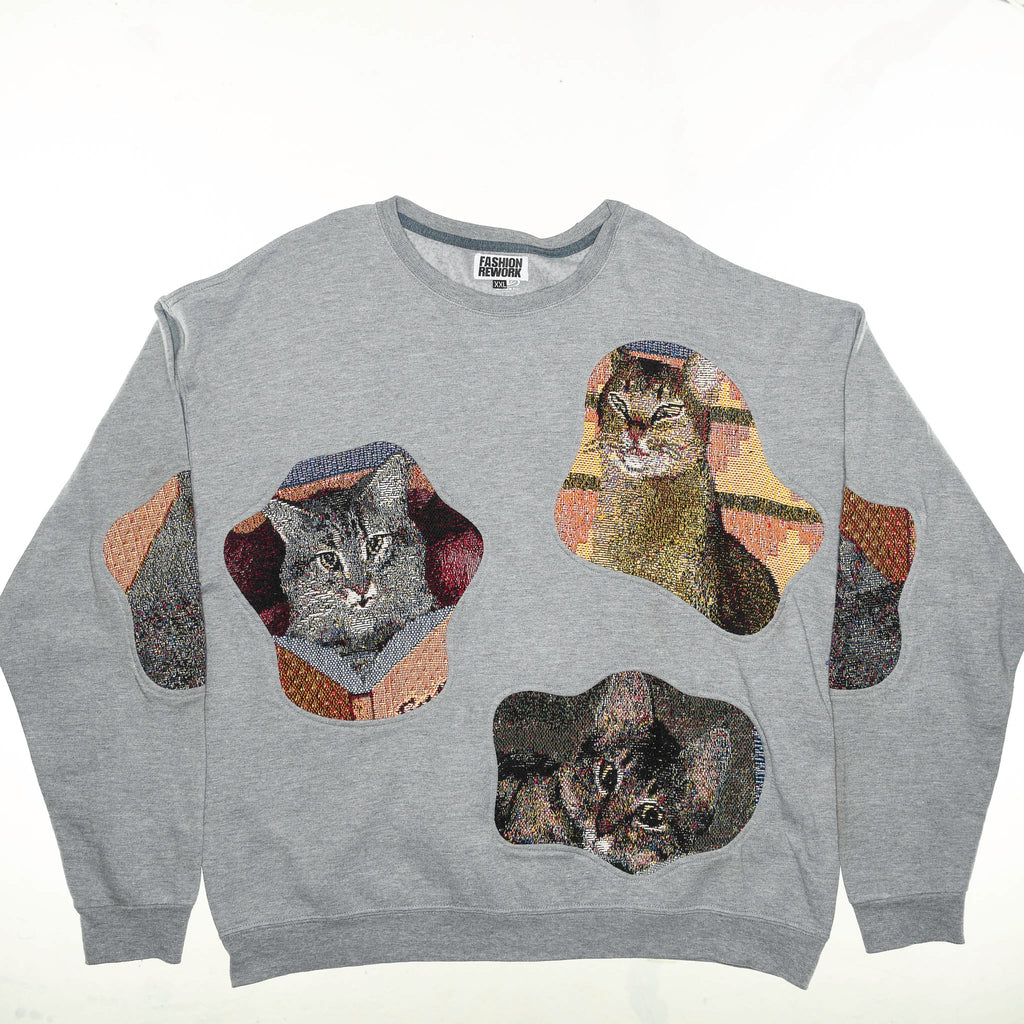 Gray Cats Amoeba Tapestry Pullover