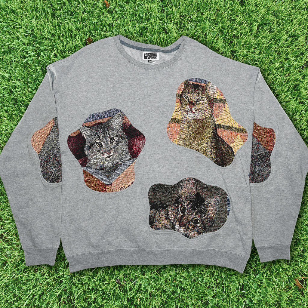 Gray Cats Amoeba Tapestry Pullover