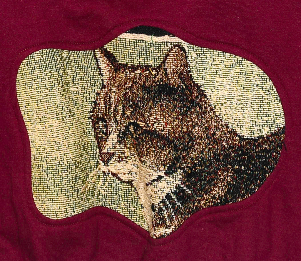 Burgundy Cats Amoeba Tapestry Pullover