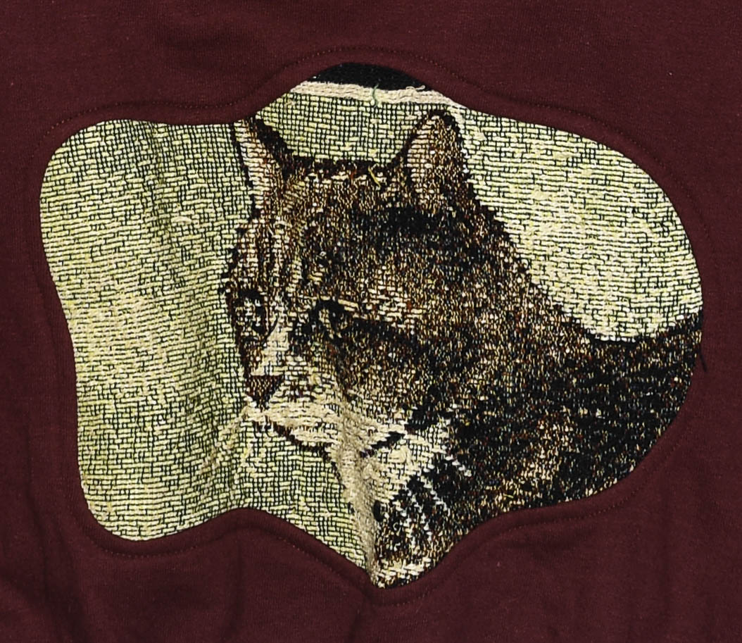 Burgundy Cats Amoeba Tapestry Pullover