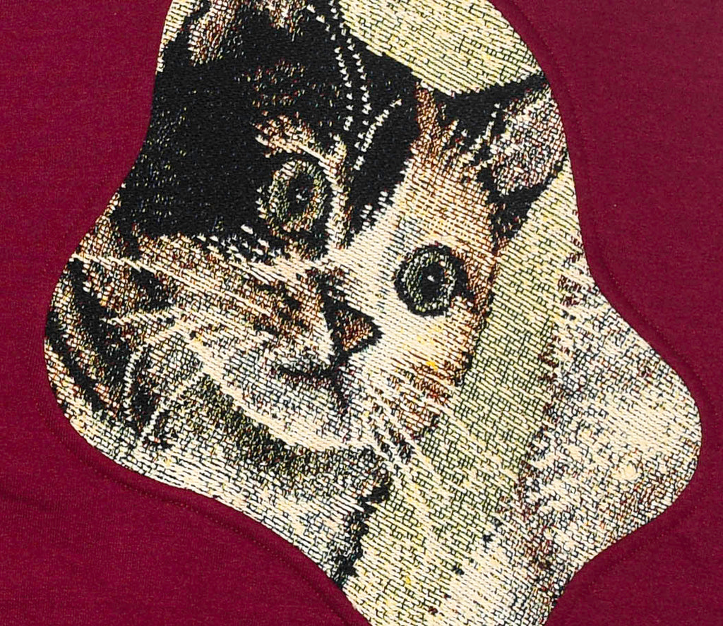 Burgundy Cats Amoeba Tapestry Pullover