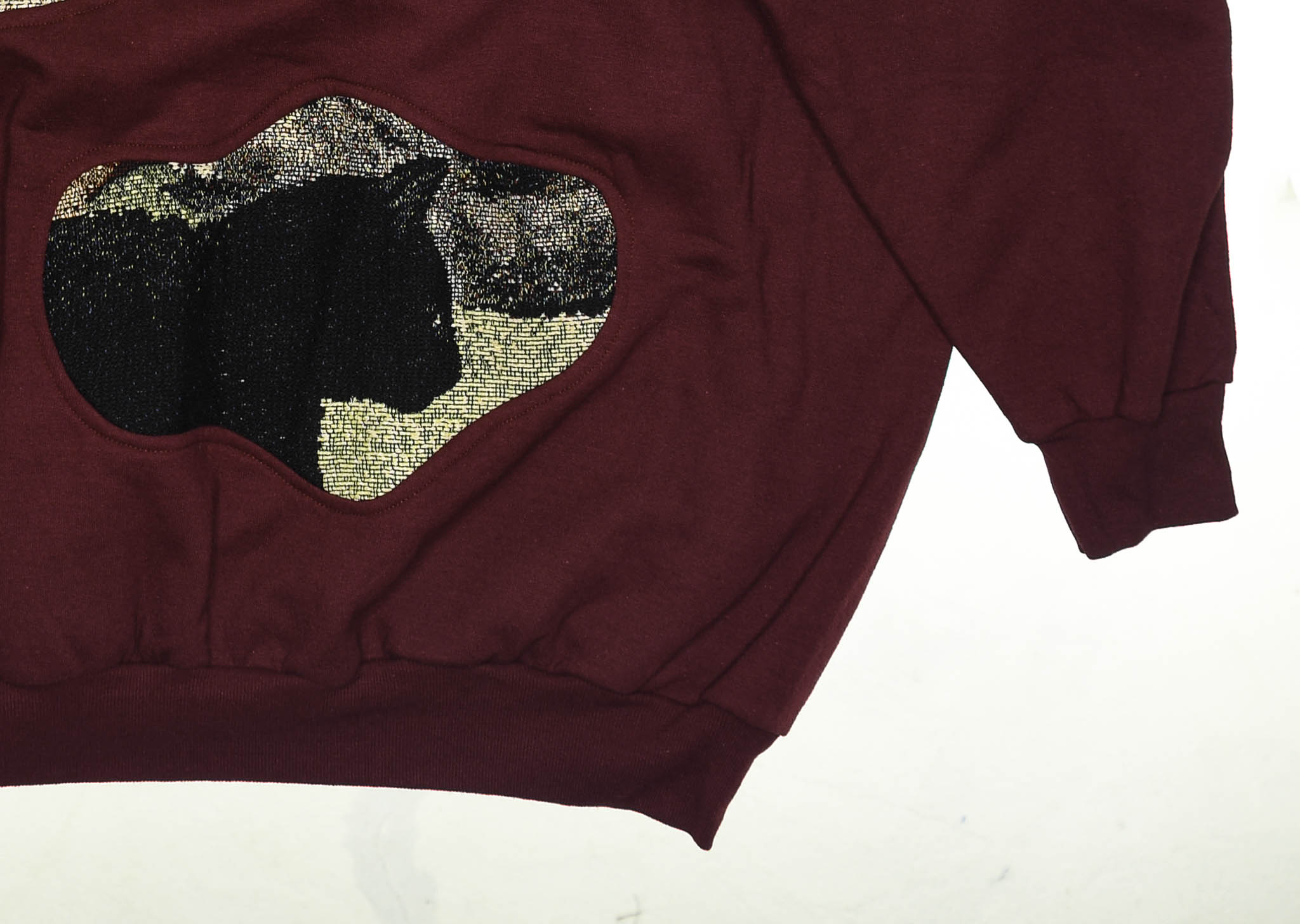 Burgundy Cats Amoeba Tapestry Pullover
