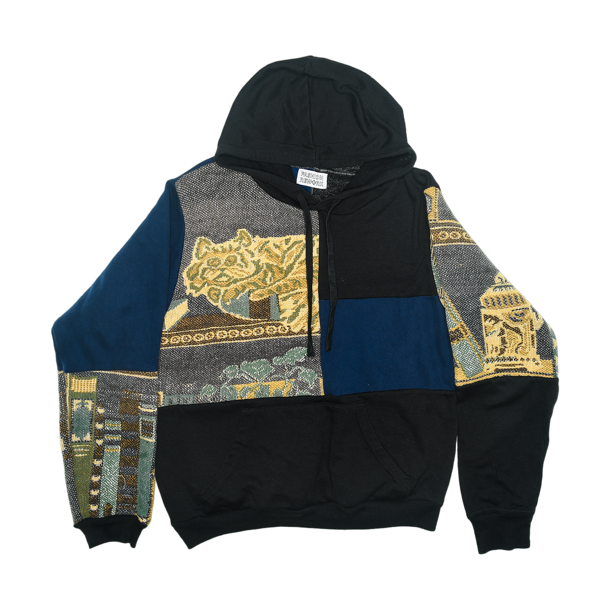 Cat Nap Tapestry Patchwork Hoodie