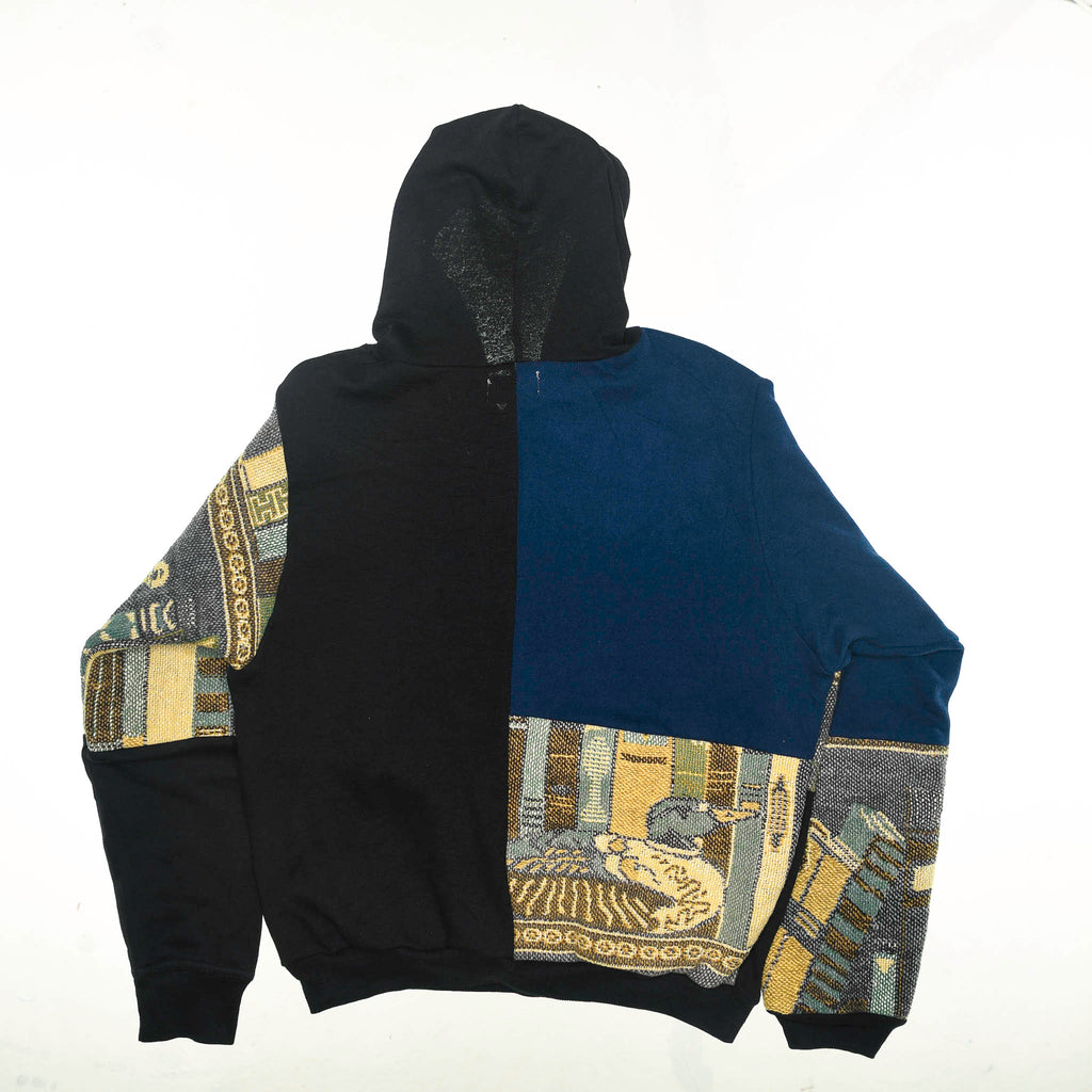 Cat Nap Tapestry Patchwork Hoodie