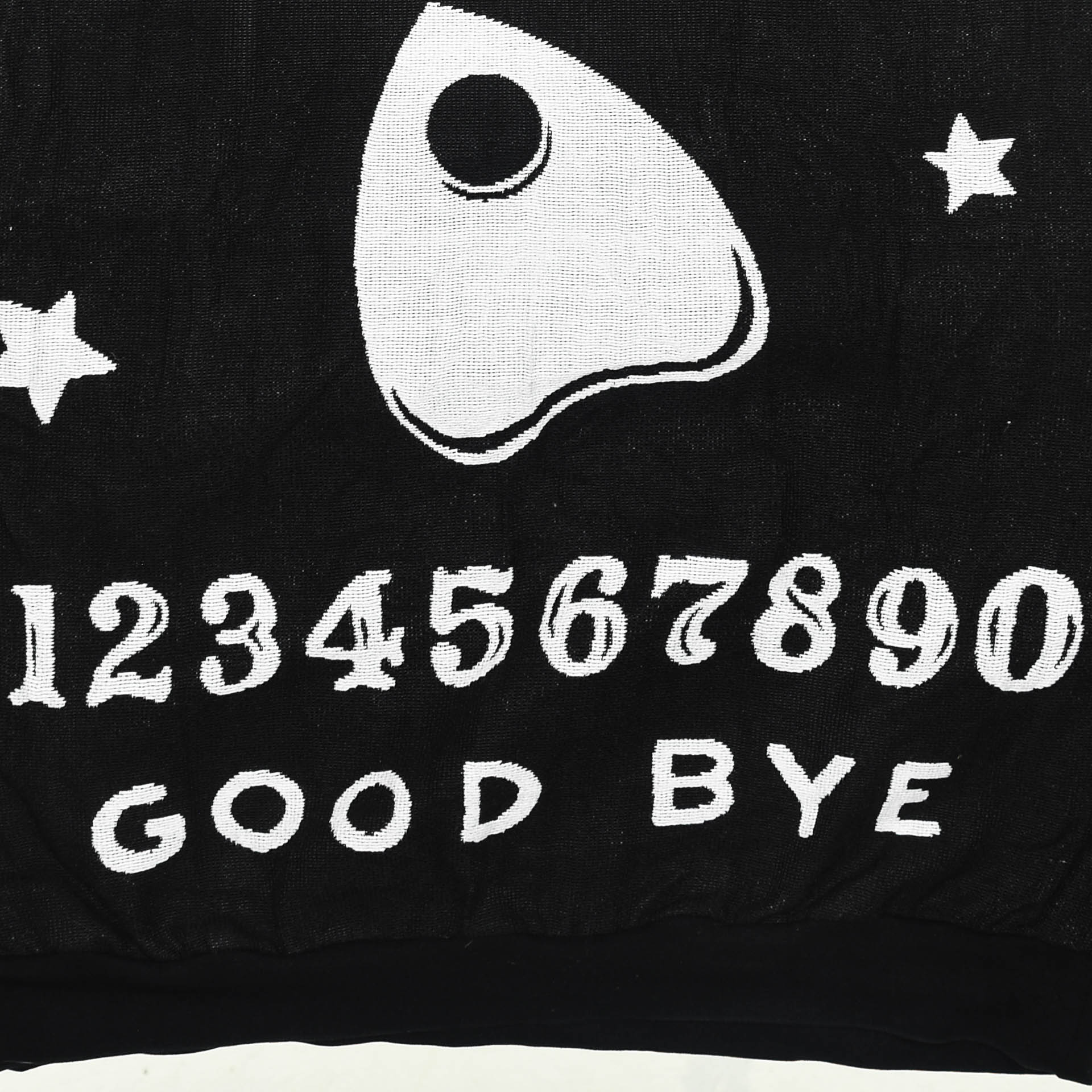 Spirit Channel Tapestry Panel Pullover — Upcycled Ouija Board Artwear Sweatshirt