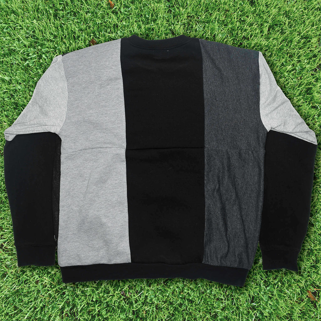 Spirit Channel Tapestry Panel Pullover — Upcycled Ouija Board Artwear Sweatshirt