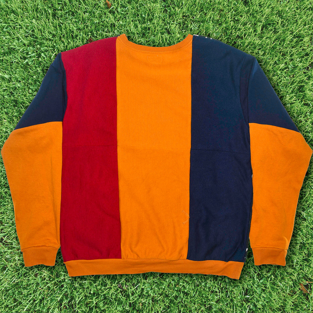 Roswell Landing Tapestry Panel Pullover — Rare UFO Museum Upcycled Alien Artwear Sweatshirt