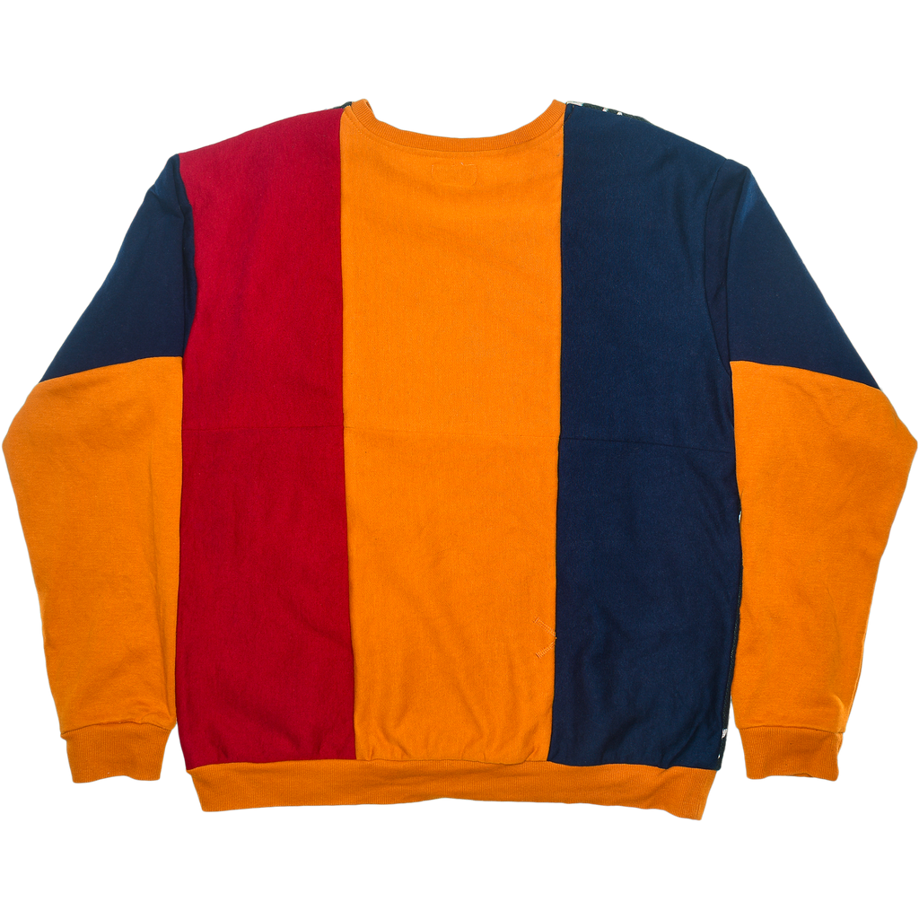 Roswell Landing Tapestry Panel Pullover — Rare UFO Museum Upcycled Alien Artwear Sweatshirt