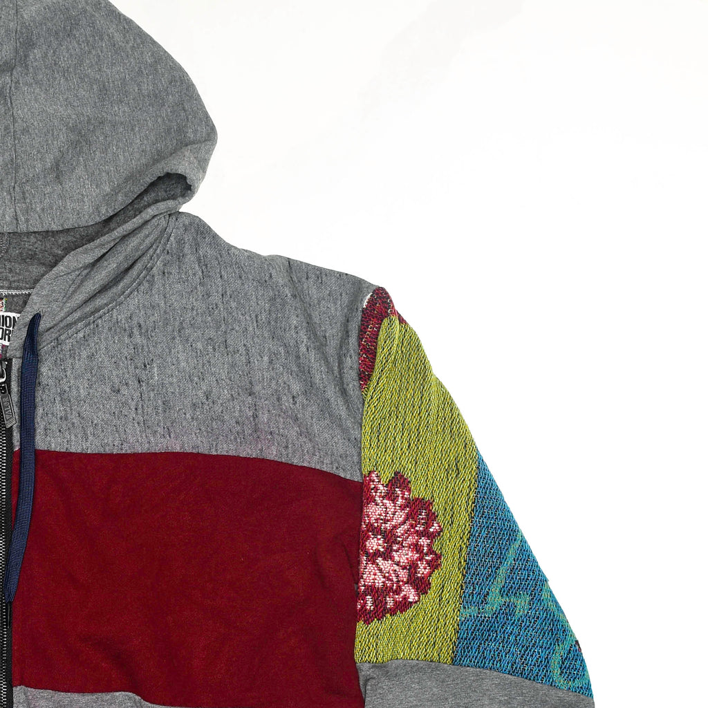Wizard of Oz Patchwork Tapestry Zip Up Hoodie