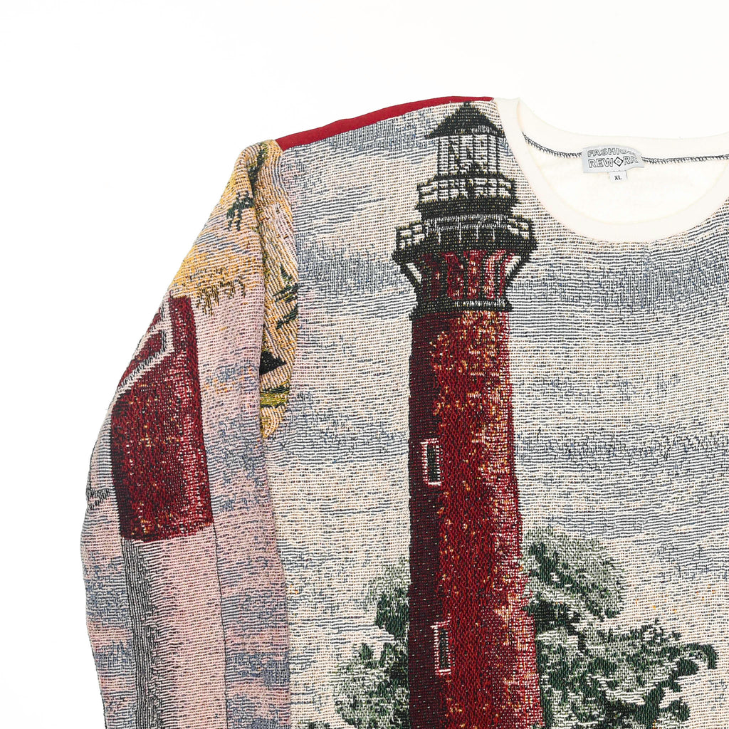 Lighthouse Tapestry Panel Pullover