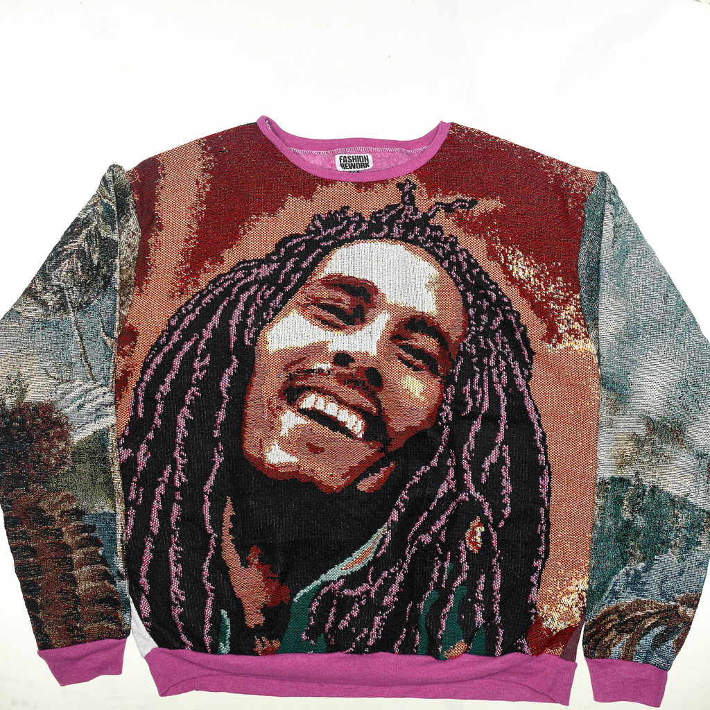 Bob Marley 96 Tapestry Panel Pullover