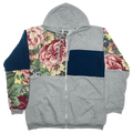 Floral Patchwork Tapestry Zip Up Hoodie