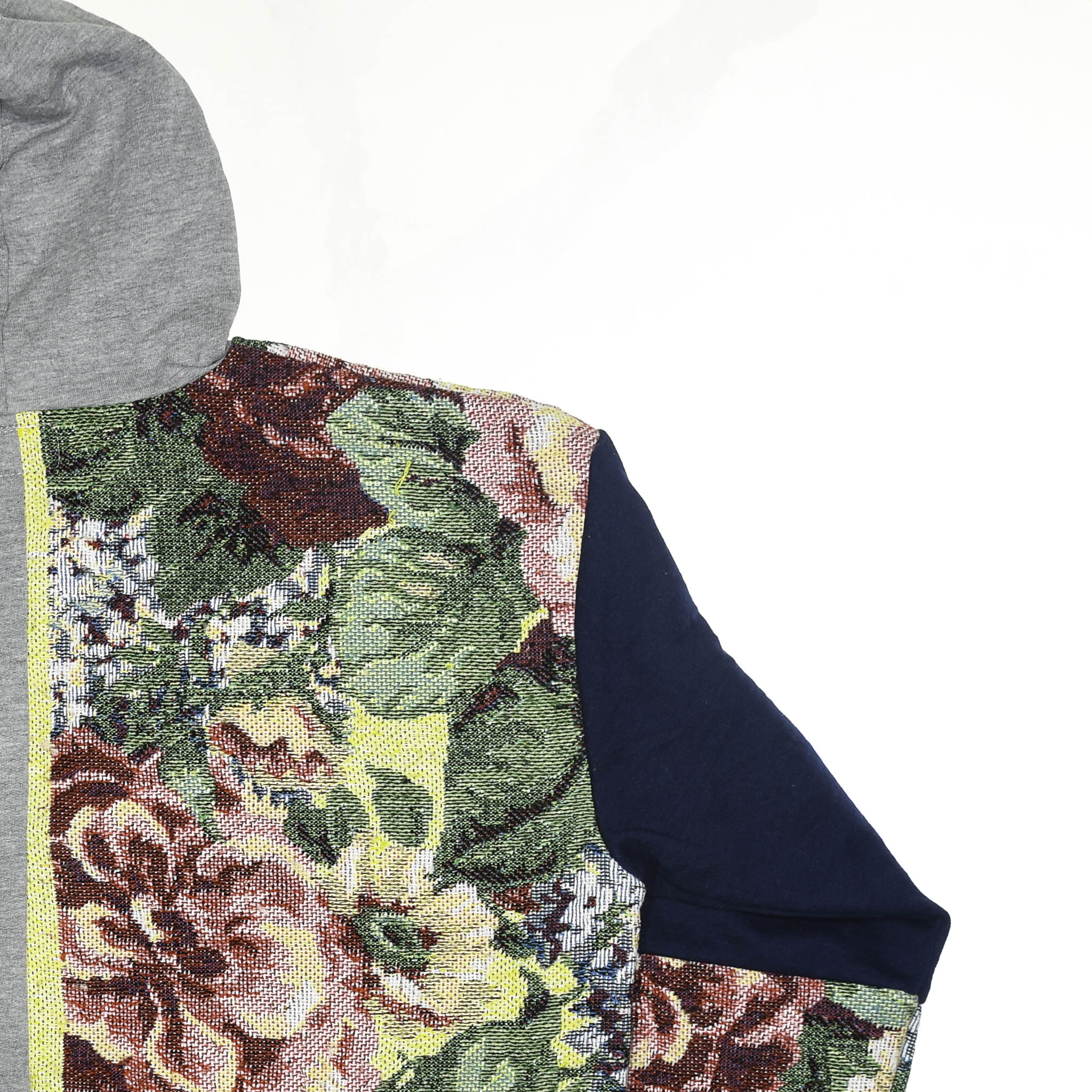Floral Patchwork Tapestry Zip Up Hoodie