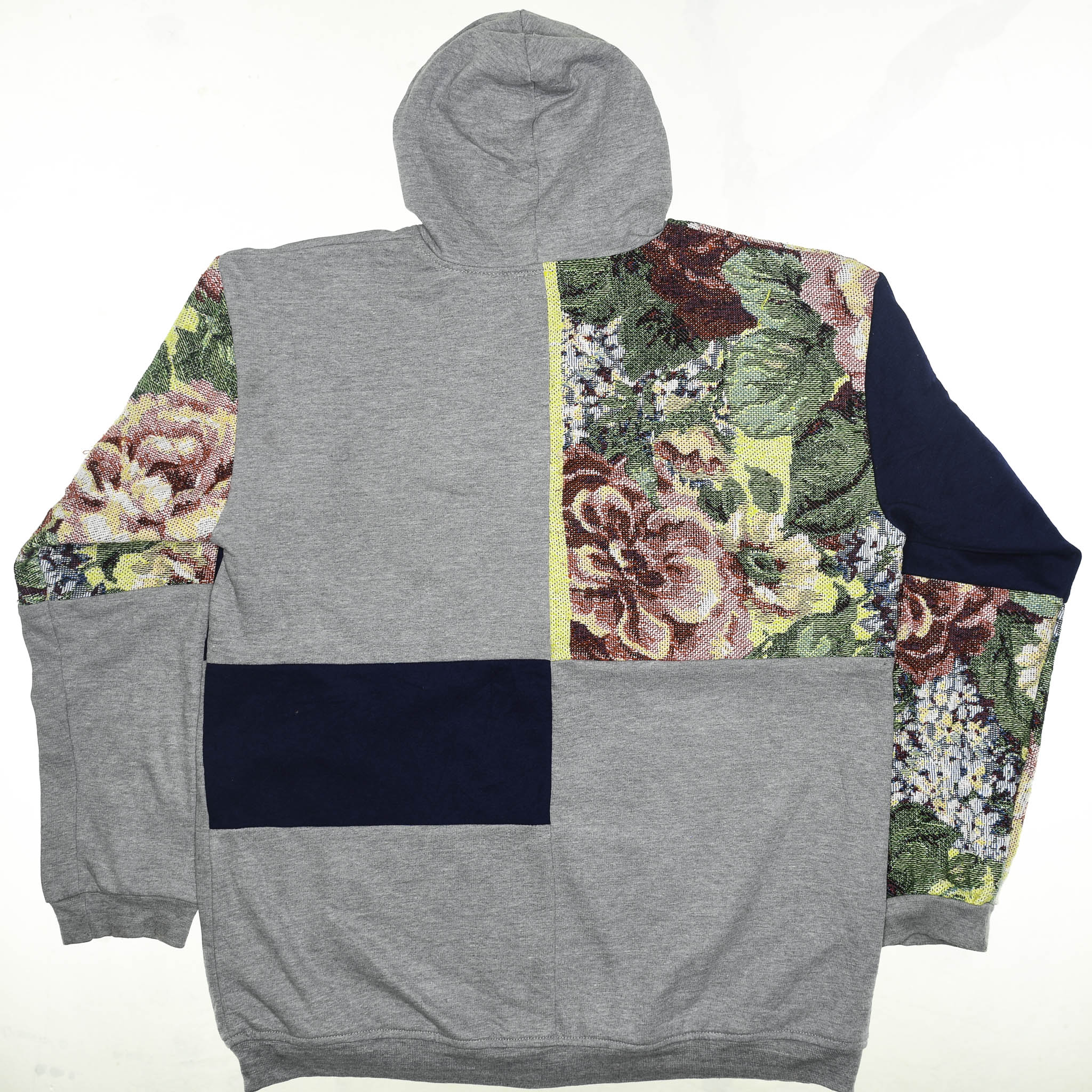 Floral Patchwork Tapestry Zip Up Hoodie