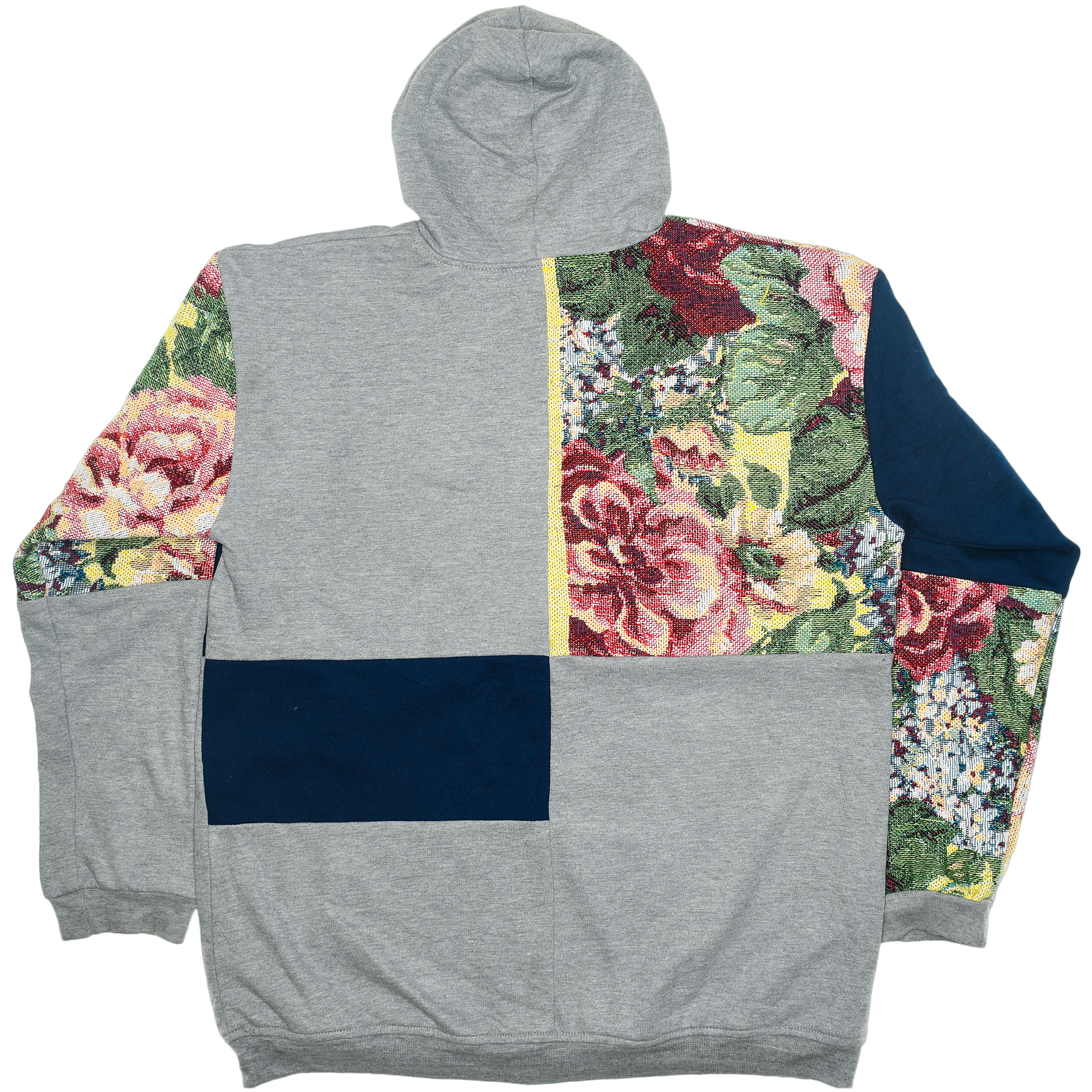 Floral Patchwork Tapestry Zip Up Hoodie