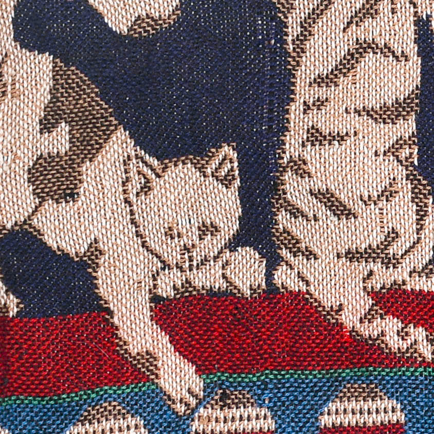 Playful Cats Patchwork Tapestry Zip Up Hoodie
