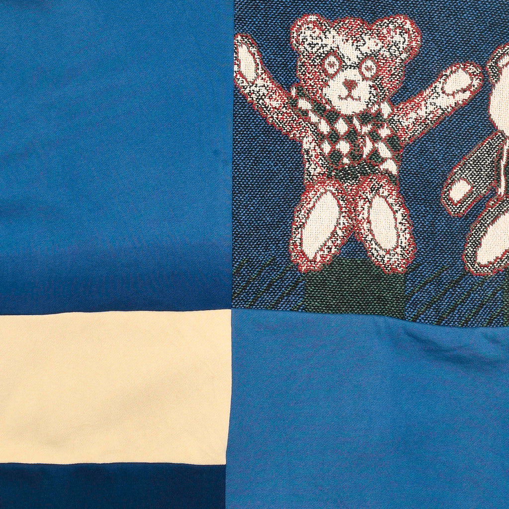 Teddy Bear Patchwork Tapestry Zip Up Hoodie