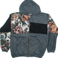 Floral Patchwork Tapestry Zip Up Hoodie
