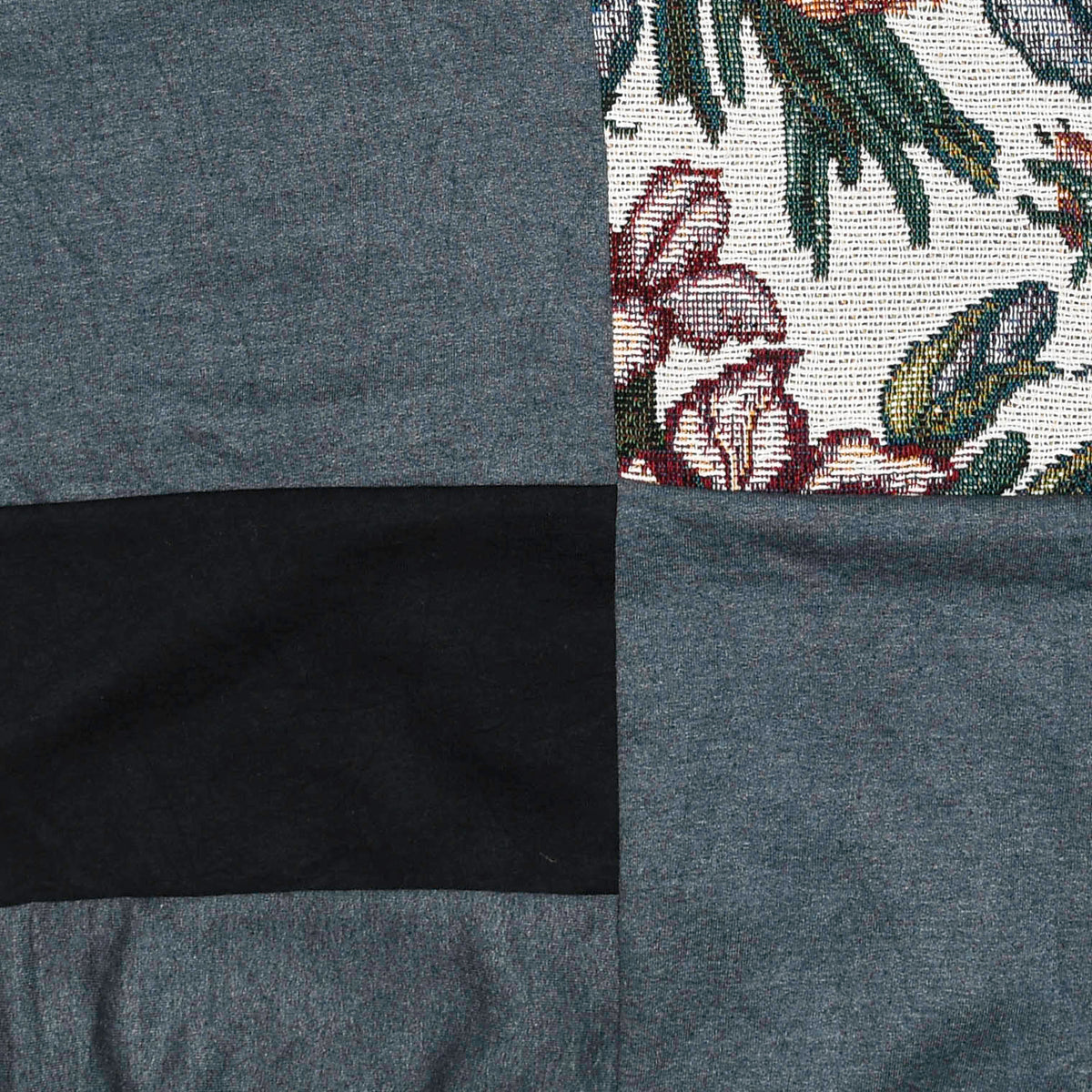 Floral Patchwork Tapestry Zip Up Hoodie