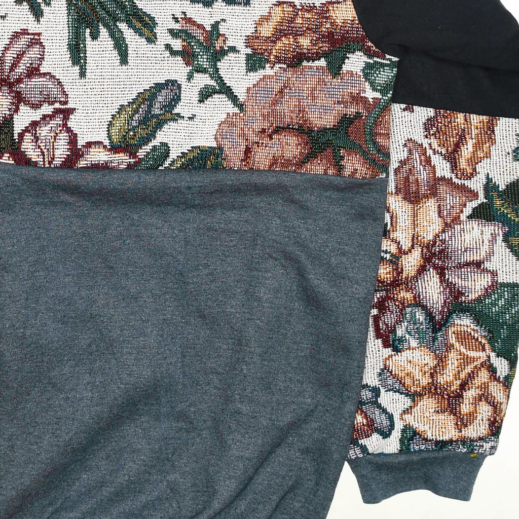 Floral Patchwork Tapestry Zip Up Hoodie
