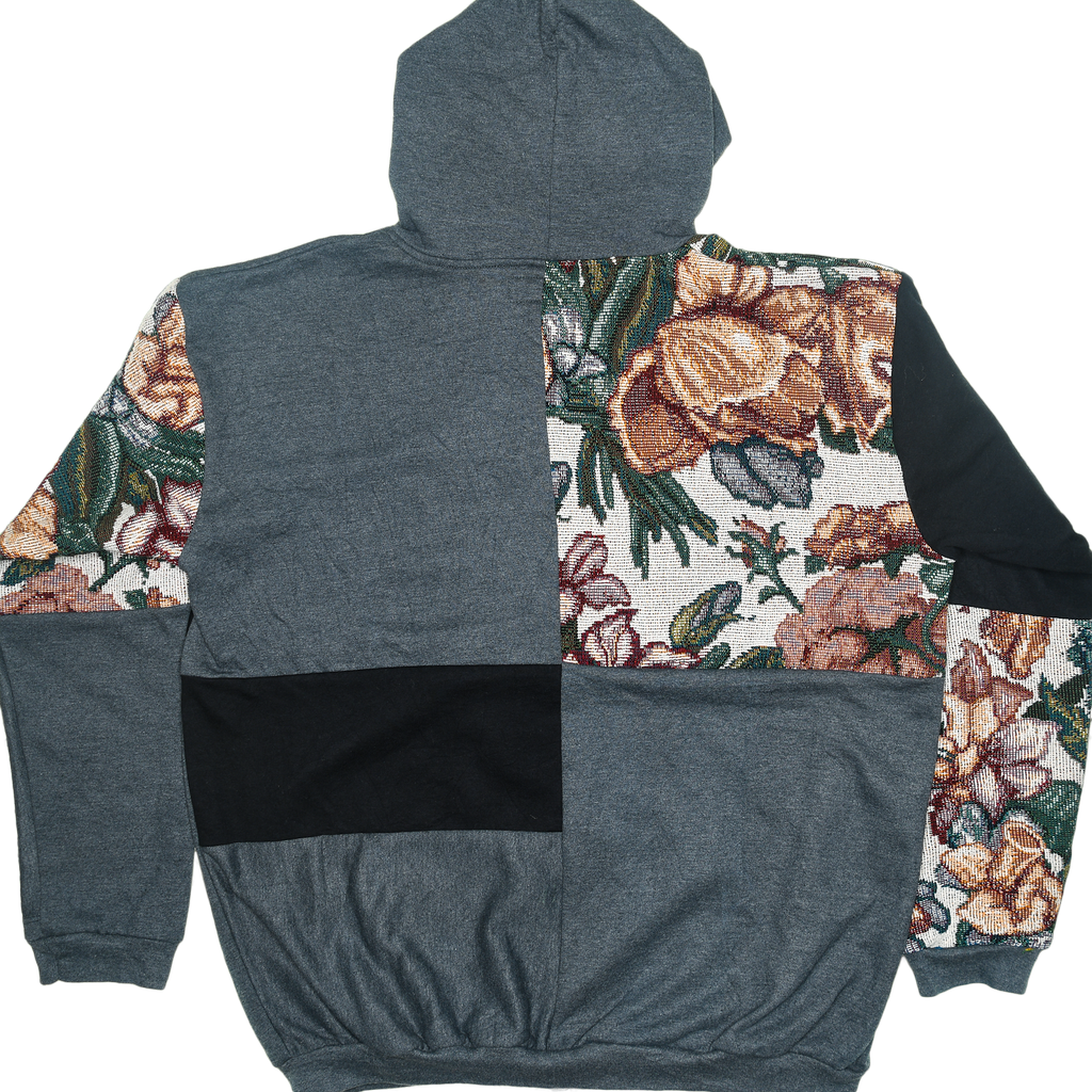 Floral Patchwork Tapestry Zip Up Hoodie