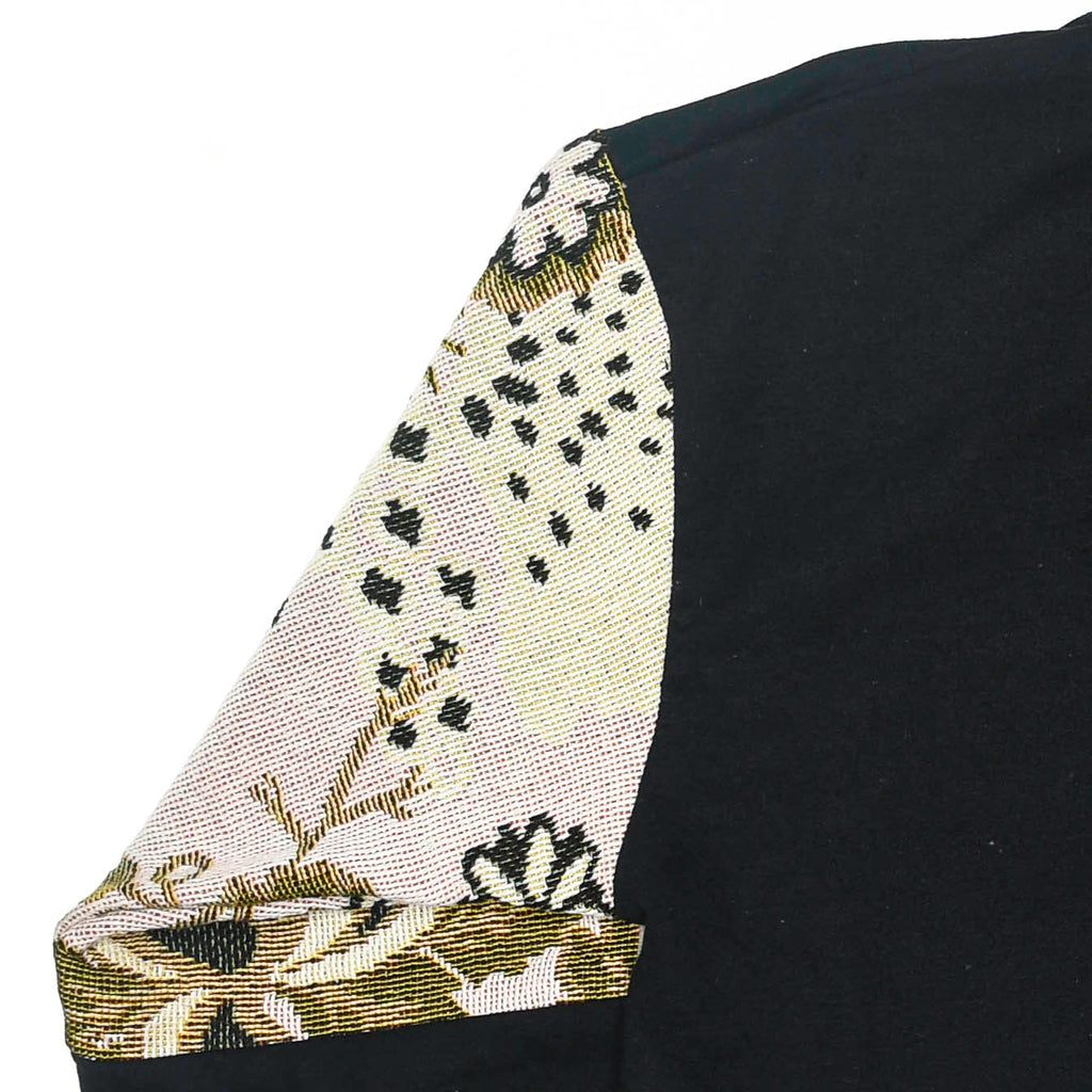 Flower Tapestry Patchwork Zip Up Hoodie