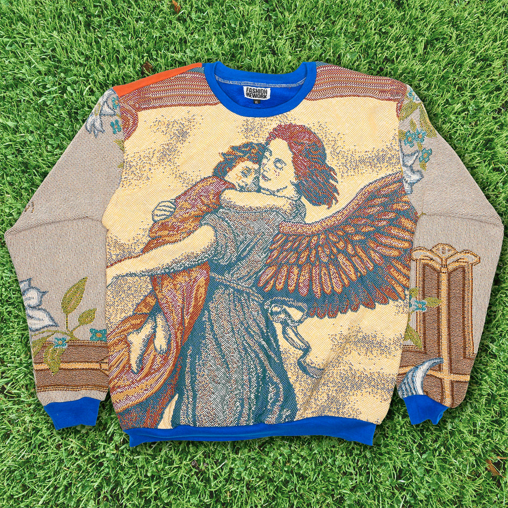 Angel Tapestry Panel Pullover