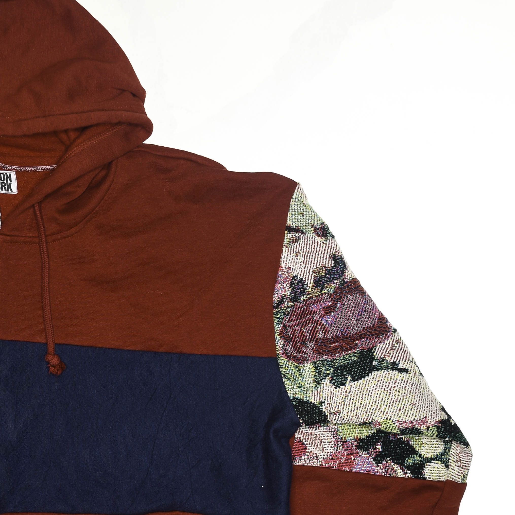 Hummingbird Patchwork Tapestry Zip Up Hoodie