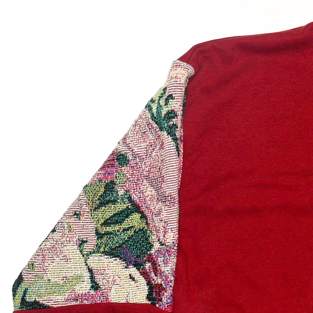 Hummingbird Patchwork Tapestry Zip Up Hoodie
