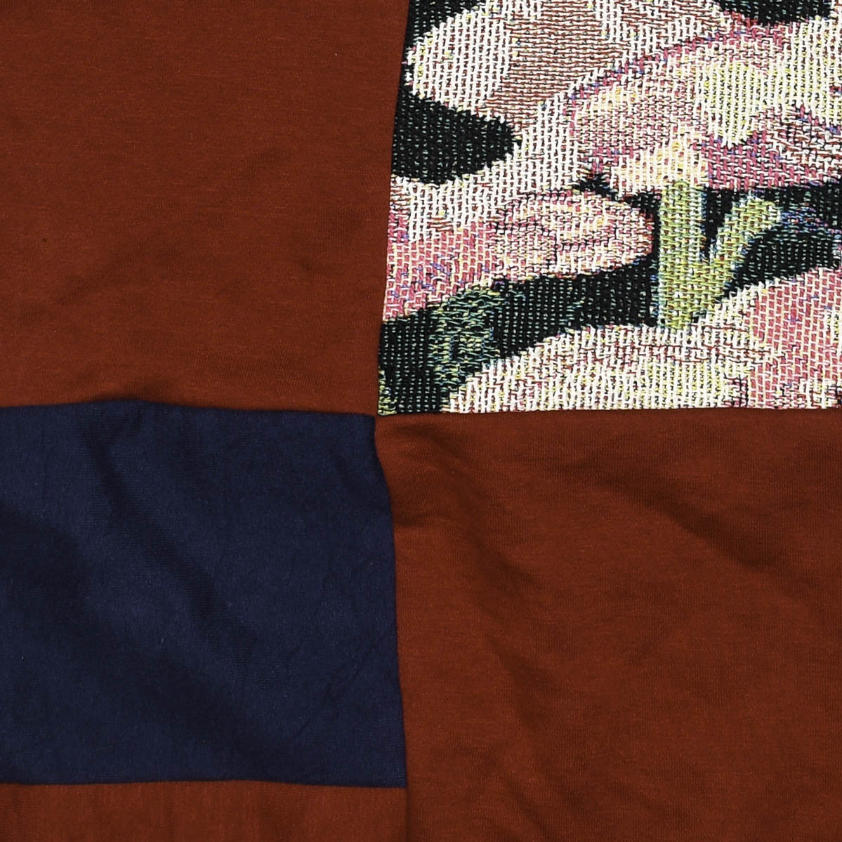 Hummingbird Patchwork Tapestry Zip Up Hoodie